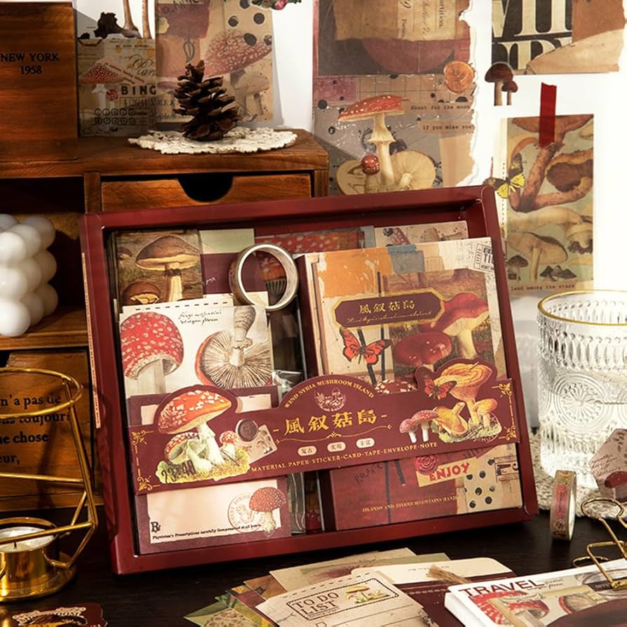 コラージュ素材大量まとめ売り＊ノート付き 紙モノ スクラップ ジャンクジャーナル Amazon.co.jp: コラージュ ボックスセット, BetterJonny