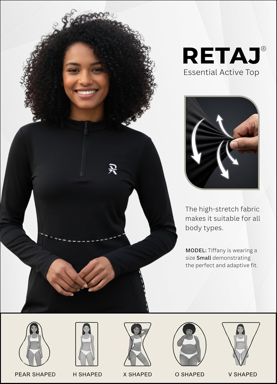 Retaj Modest Activewear Long Sleeve Top - Muslim Women's Workout Shirt, Full Coverage Breathable Sports & Yoga Gym Apparel