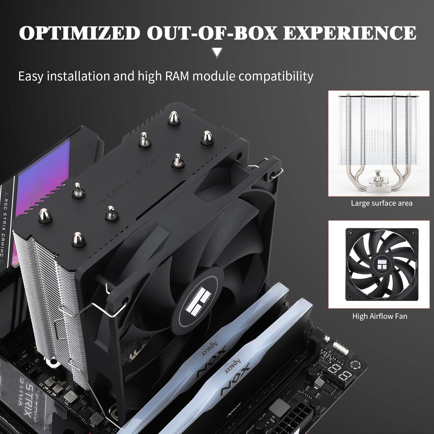 TR Assassin X 120R SE - Raffreddatore d'aria per CPU, 4 tubi di calore con ventola PWM 120 mm, altezza 148 mm, raffreddamento CPU per computer AMD AM4 AM5/Intel 1700/1150/1151/1200