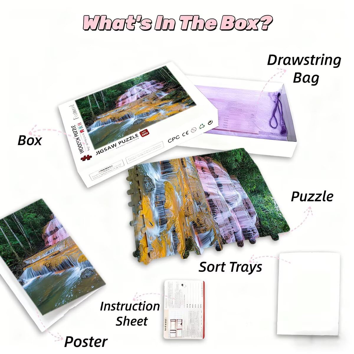 Puzzle 5000 sztuk las puzzle spadające wymiary 156x105 cm Puzzle dla dorosłych Kreatywna rozrywka, śmieszne klasyczne puzzle zabawki edukacyjne dekoracja oryginalne prezenty dla kobiet H-68