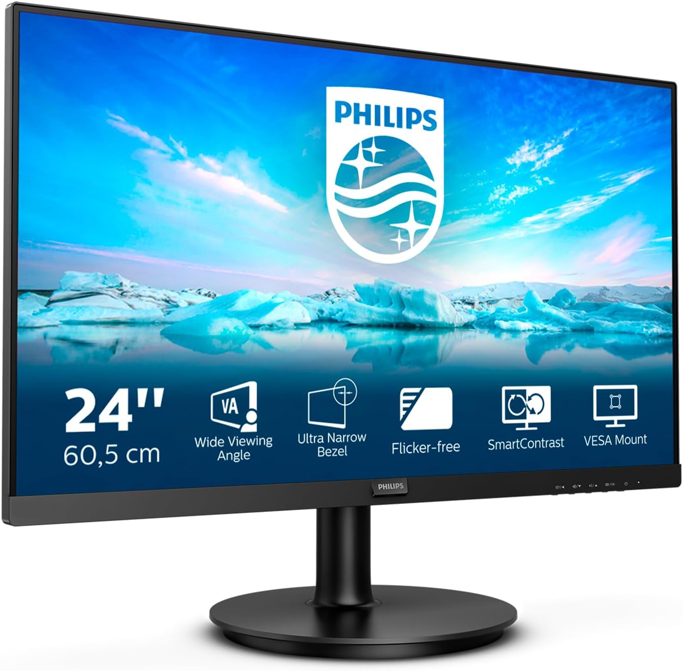 V Line 241V8LA00 LED display 60.5 cm (23.8) 1920 x 1080 pixels Full HD Black