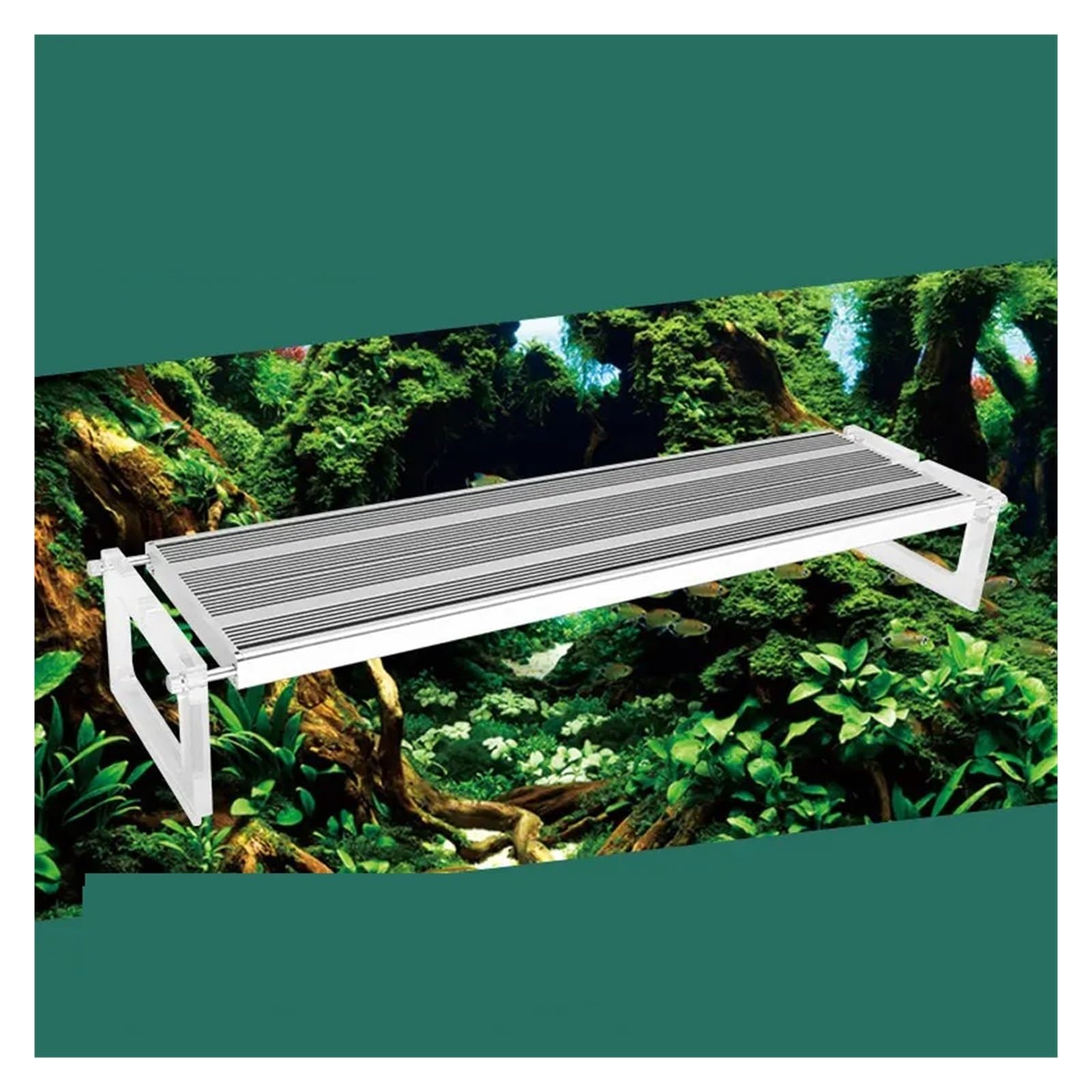 Światło do akwarium, Oświetlenie LED RGB z zegarem cyklu Bezstopniowa ściemniacz Lampa akwariowa do słodkowodnego zbiornika wodnego(L1200K PRO)