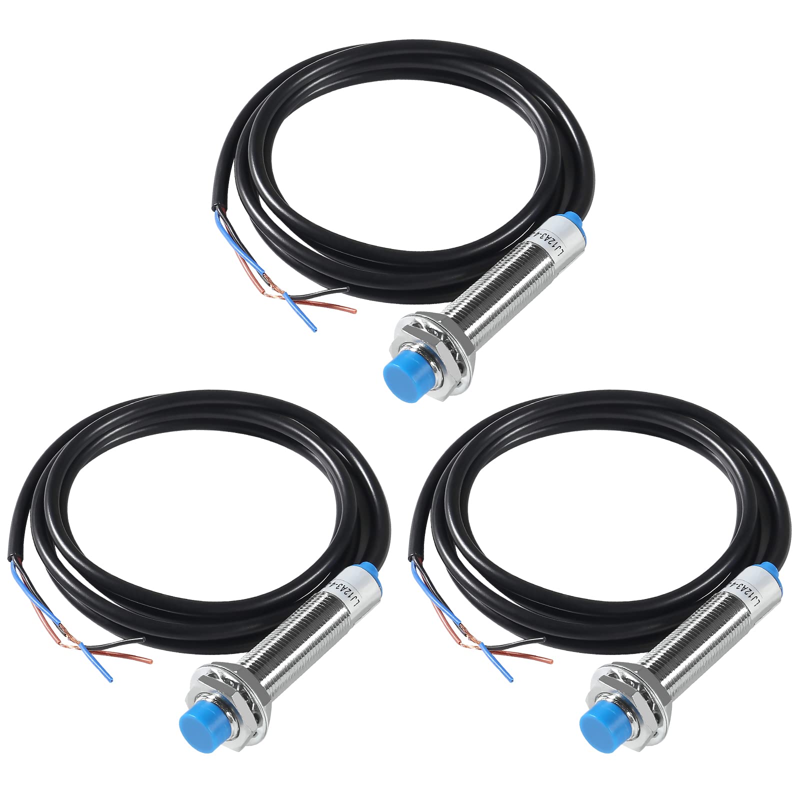Diitao 3PCS Proximity Switch DC 6-36V M12 Proximity Sensor Detective Approach Sensor LJ12A3-4-Z/AY Inductive Proximity Switch 4mm Detecting Distance,