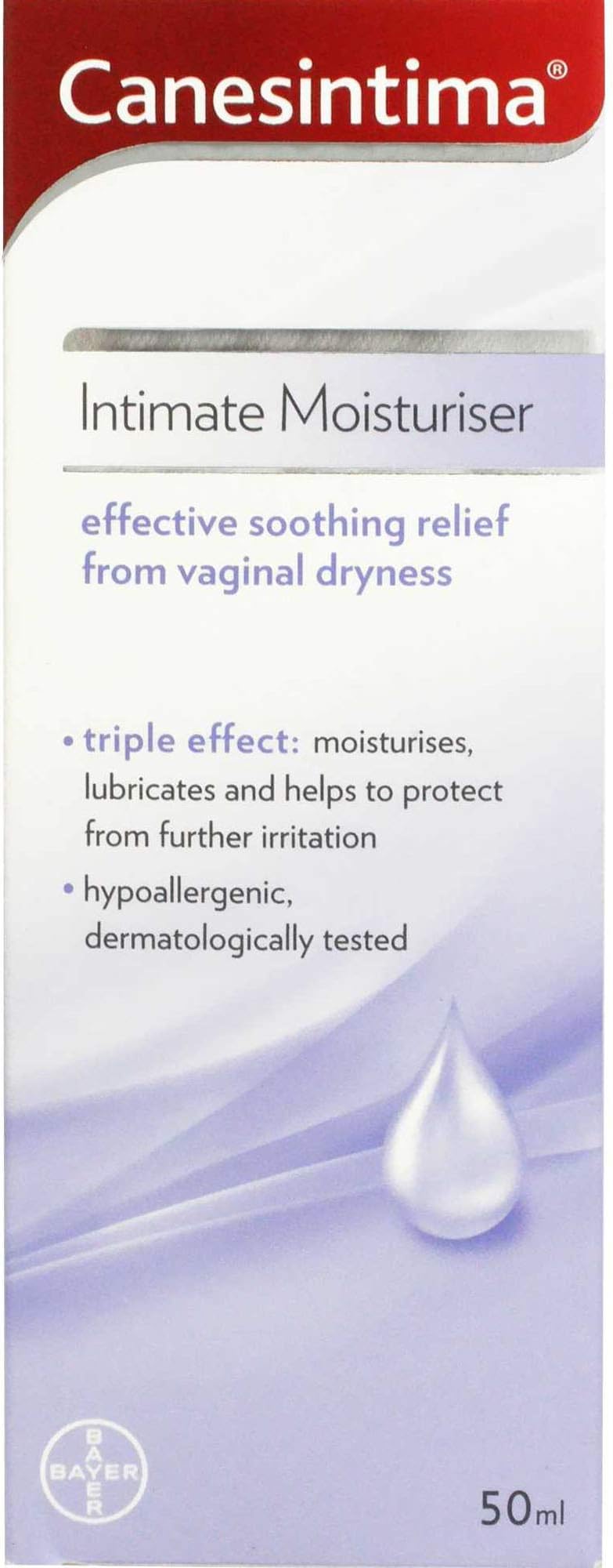 Canesintima Intimate Moisturising Gel | Water-Based with Camellia Japonica & Hyaluronic Acid to help moisturise. Contains glyercin for Effective Dryness Relief - 50 ml