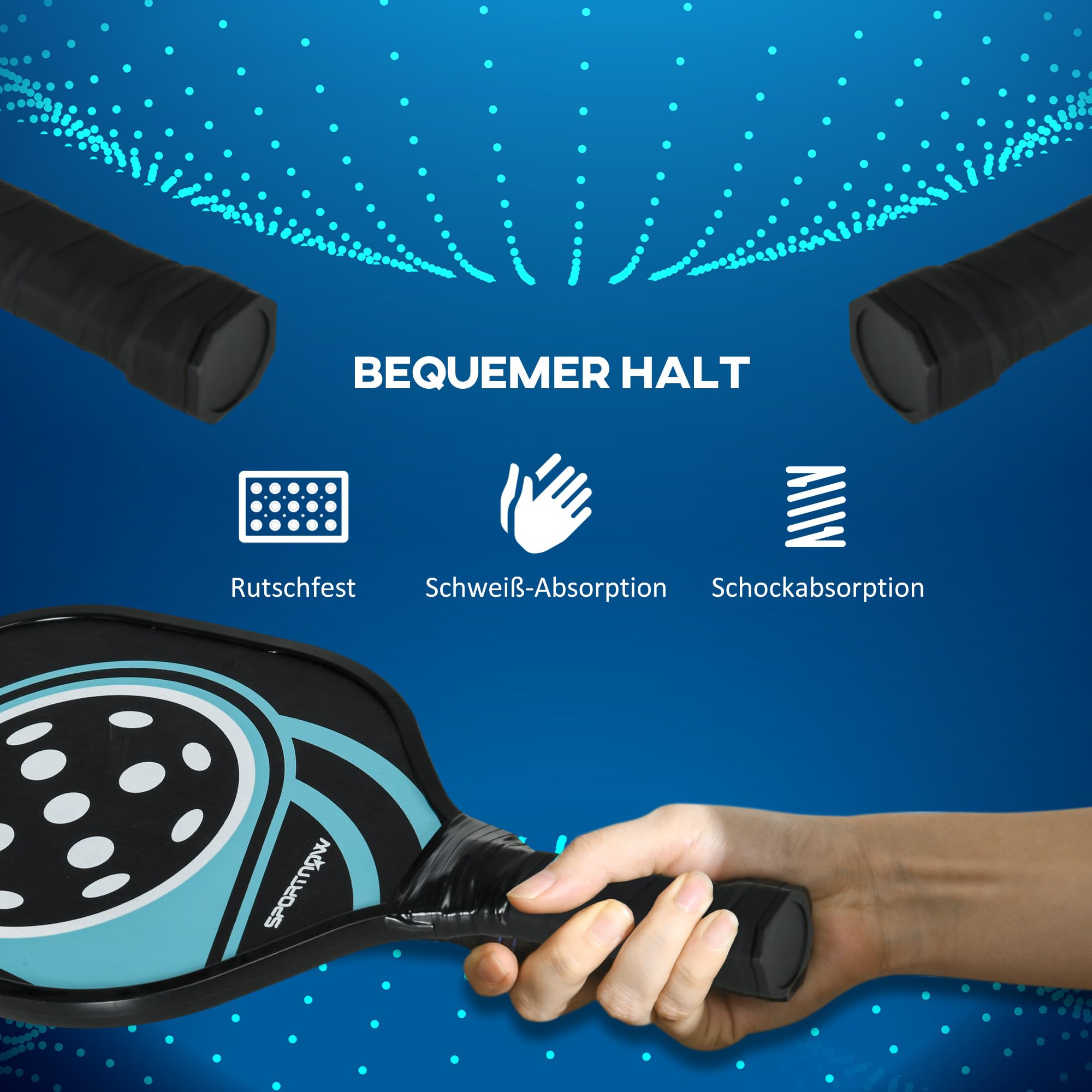 Set De 4 Raquettes Pickleball Avec Sac Et Balles – Carbone, Léger, Pour Débutants Et Intermédiaires