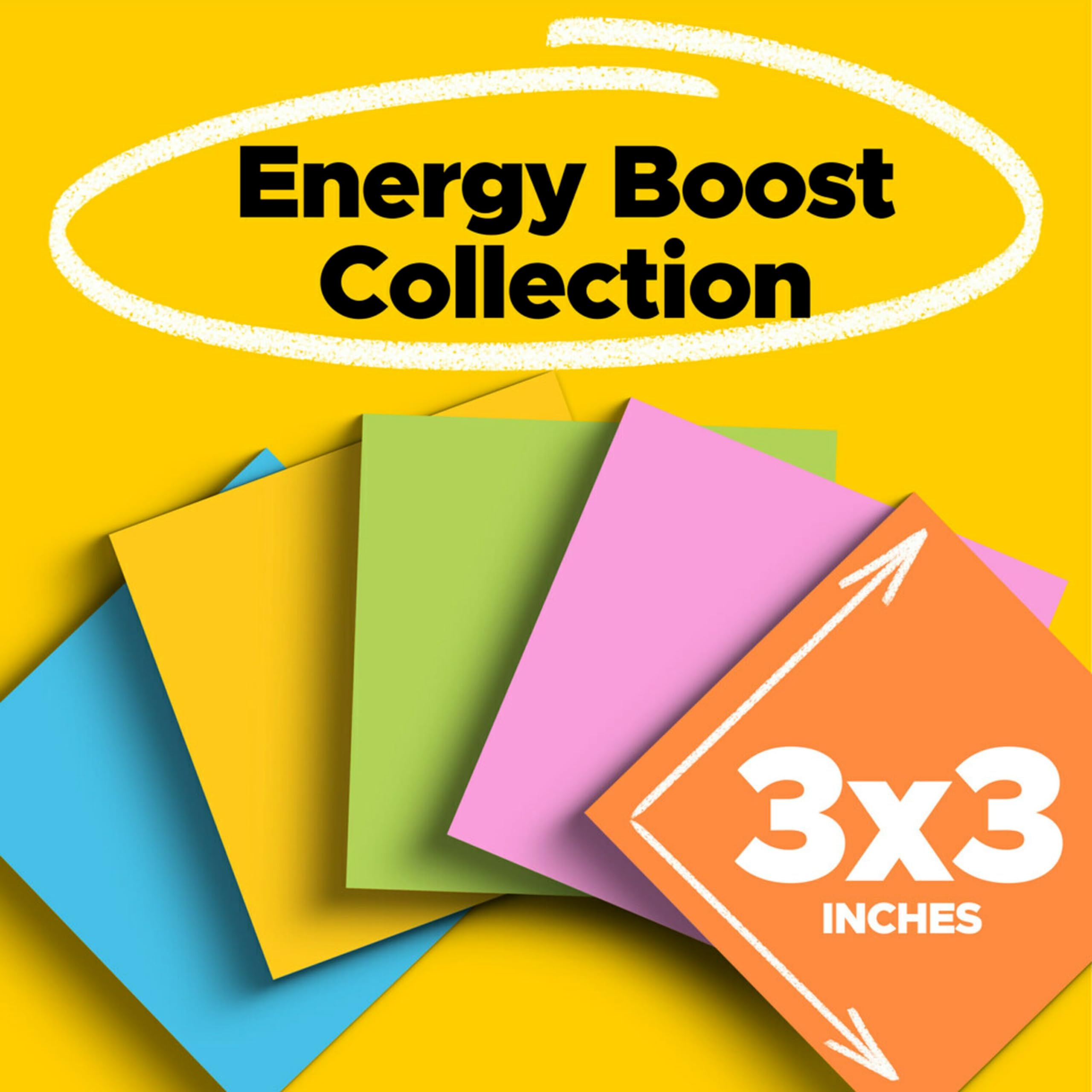 Post-it Super Sticky Notes, 3 x 3, beş Jewel Pop Colors, 5 90-sheet ped/Paket