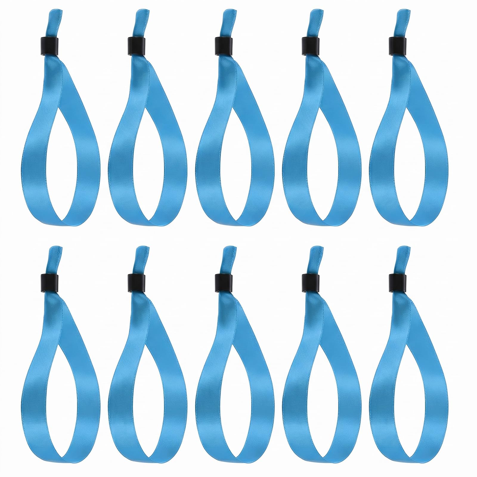 100 Pcs Disposable Event Wristbands Adjustable Satin Wrist Band for Training Meetings Concert Club Quick Release (100, Light Blue, One Size)