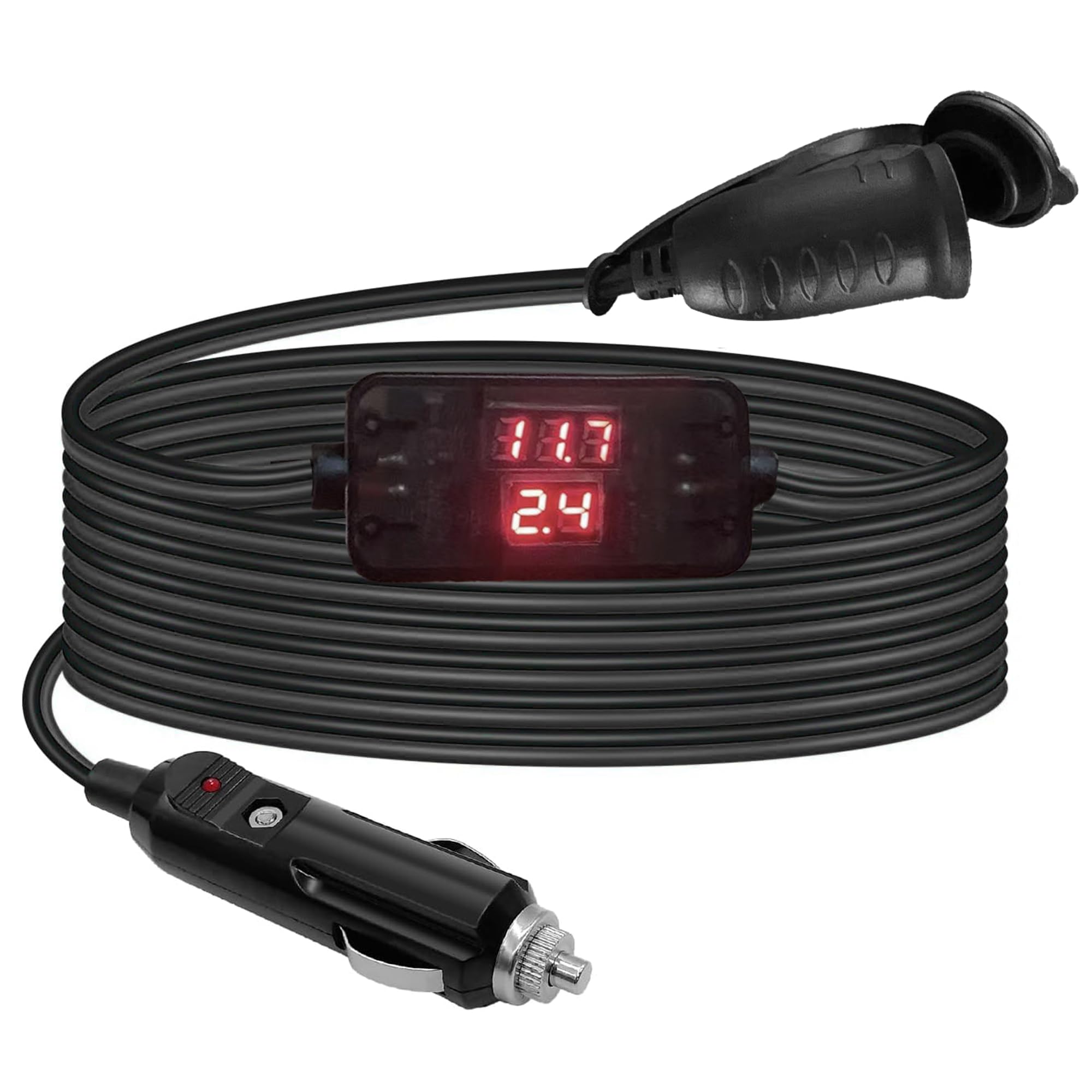 RGBer® Zigarettenanzünder 12 Volt Verlängerung Kabel,Zigarettenanzünder Verlängerung mit Batteriewächter 12v für Auto Kühlbox geeignet|