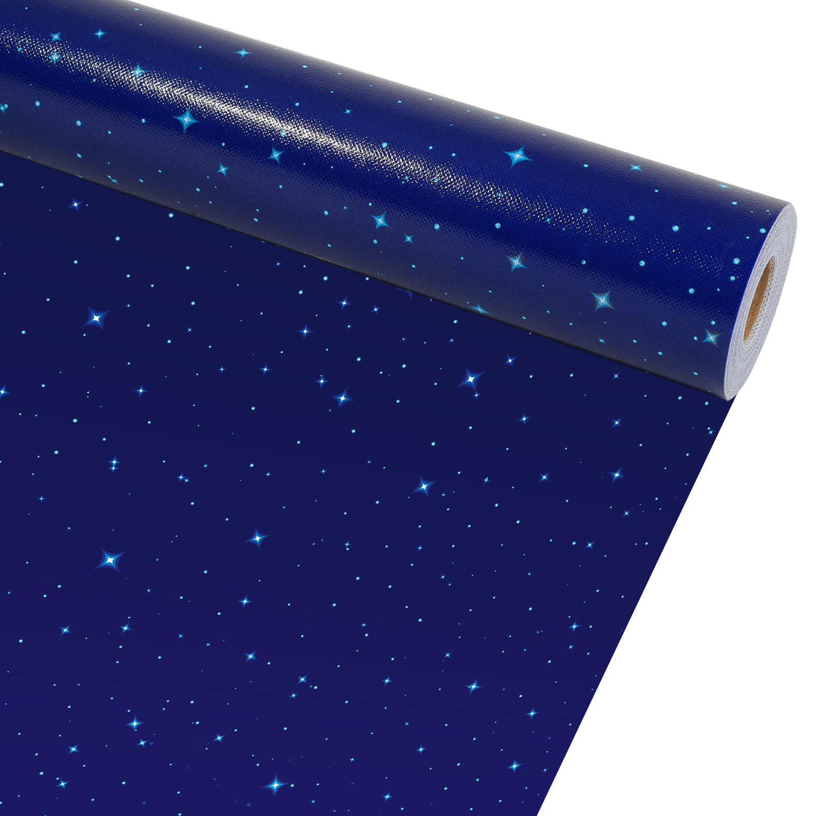 Blue Night Sky Bulletin Board Roll Reusable Waterproof Erasable Outer Space Non-Woven Fabric Bulletin Board Not Easy to Fade Wrinkle Resistant Galaxy Poster for Classroom Decor Wrap Craft 15.5" x12ft-image-9