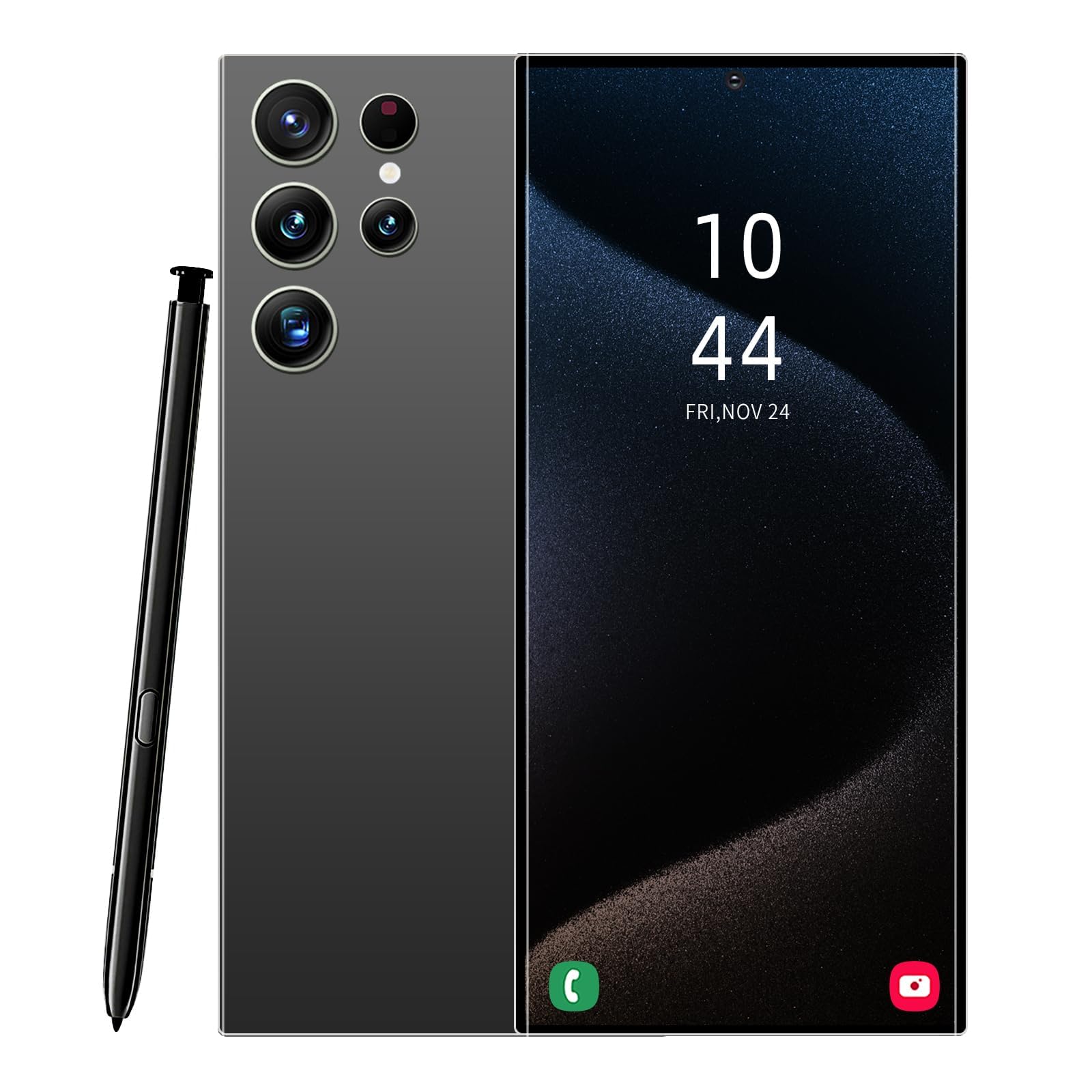 C24 Ultra Unlocked Smartphones,Built in Pen,6.82 HD Screen 8+256GB Cell Phones,Android 14 6800mAh Long Battery Life 5G Phone,Dual SIM/Fingerprint Unlock/Face ID.(Black)