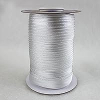 Vista 3 de Cinta de bies metálica de un solo pliegue de 0.591 in para coser 100% poliéster color sólido (plata)