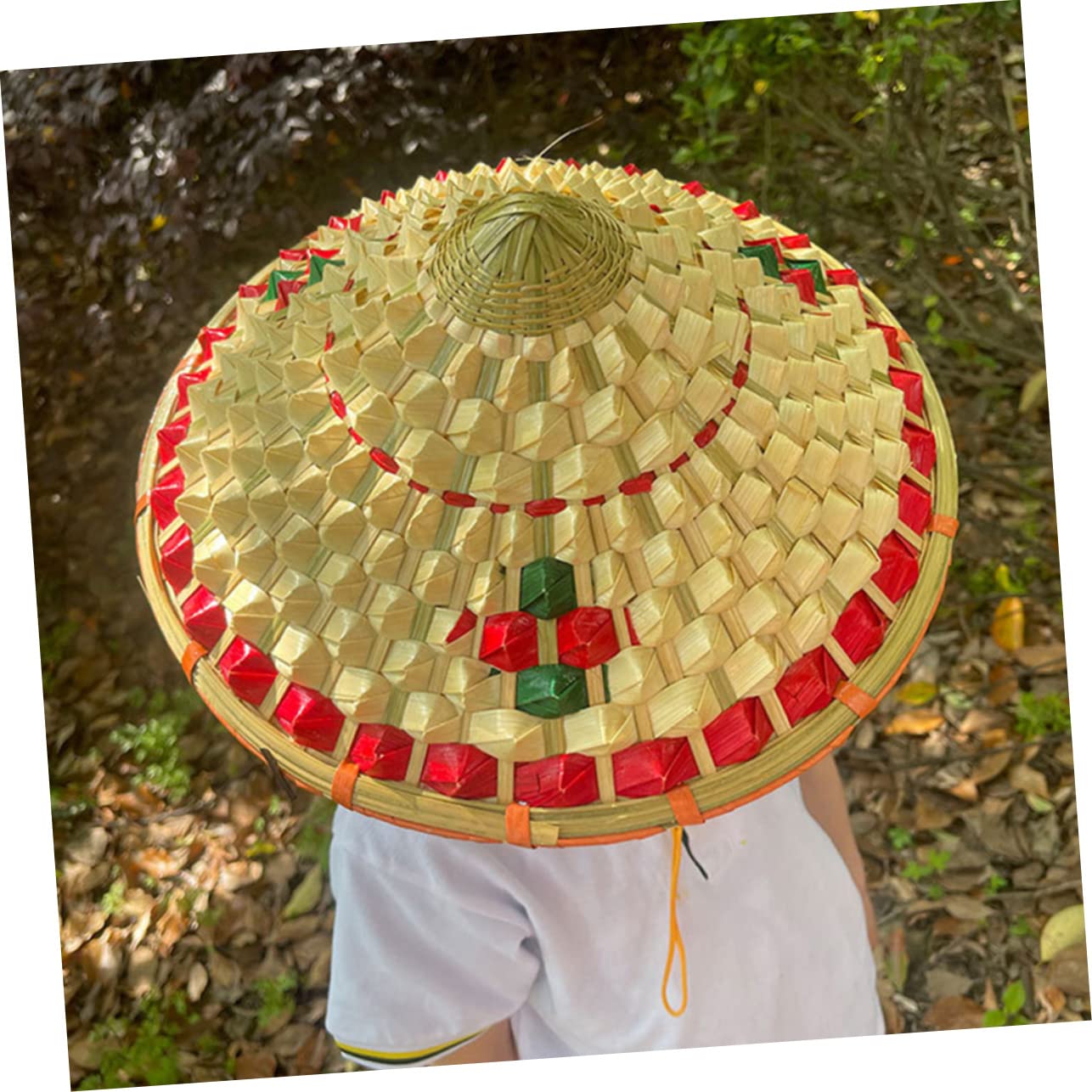 CALLARON Sombrero De Piña De Bambú Sombrero Oriental De Escenario Sombreros Sombrero De Sombrero Parasol Sombrero De Agricultor De Arroz Sombrero De Discoteca Sombrero Parasol