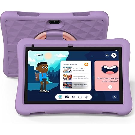 Kids Tablet, 10 inch Tablet for Kids, Android 13, Google Kids Space, Parental Control, 2GB RAM 32GB Storage, HD IPS Glass Screen, 6000mAh Battery, EVA Shockproof Case, PlimPad Kids10 (Purple)