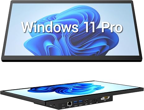 Panel PC Tablet All in One-HEIGAOLAPC Panel Tablet PC Win11 Pro, 15.6 Inch Industrial Touchscreen Monitor Computer, Celeron N5095, 8GB Ram 128GB Rom, 1920*1080 IPS, USB3.0*4, RS232, LAN, HDMI, Type-C
