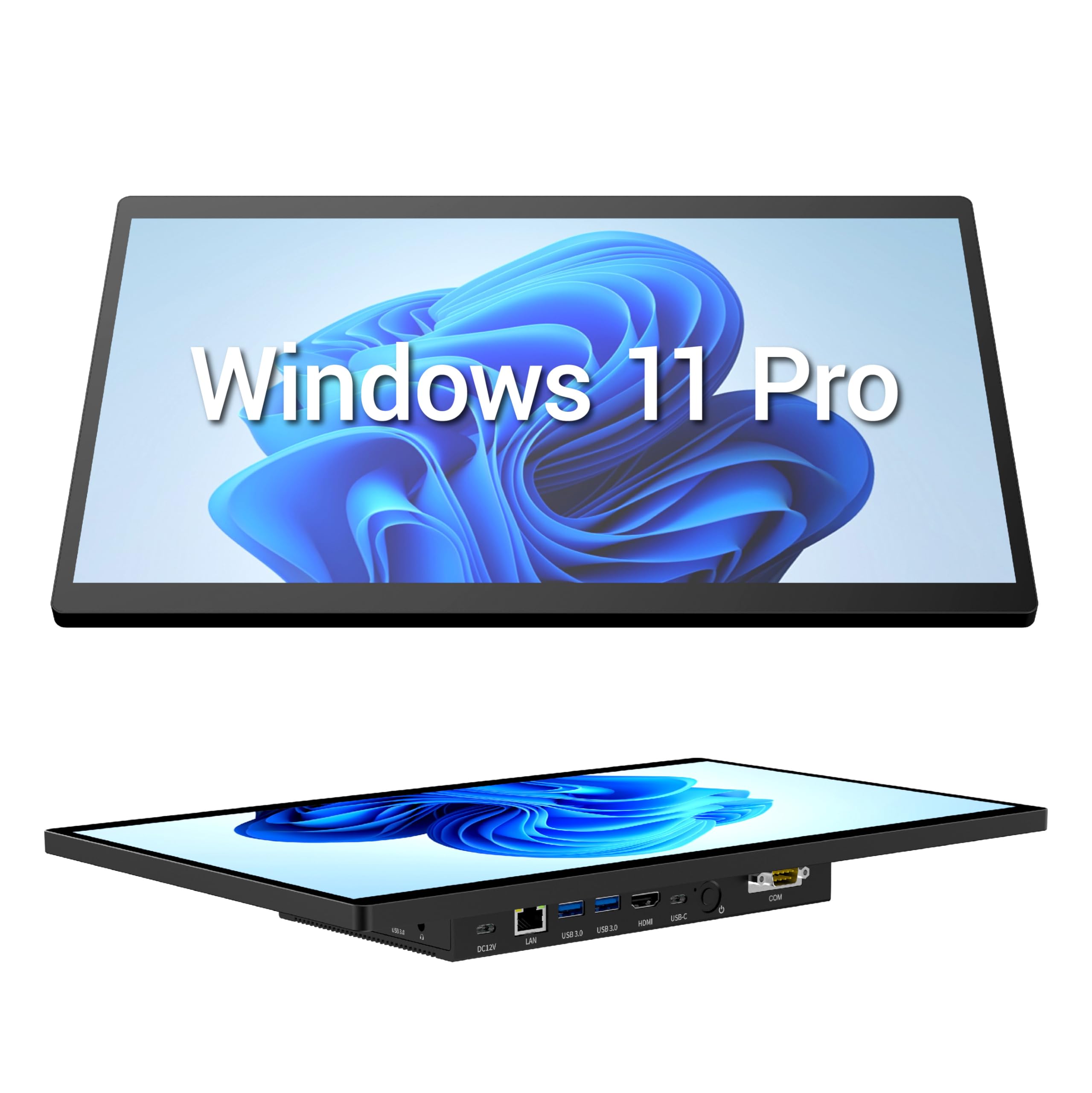 Industrie Panel PC-HEIGAOLAPC Embedded Industrie Touchpanel PC 15.6 Zoll, Industrielle Tablet Computer All in One Win11 Pro N5095 8GB RAM 128GB ROM, 1920*1080 IPS, 4xUSB3,0, 2xRS232, Type-C, HDMI, LAN