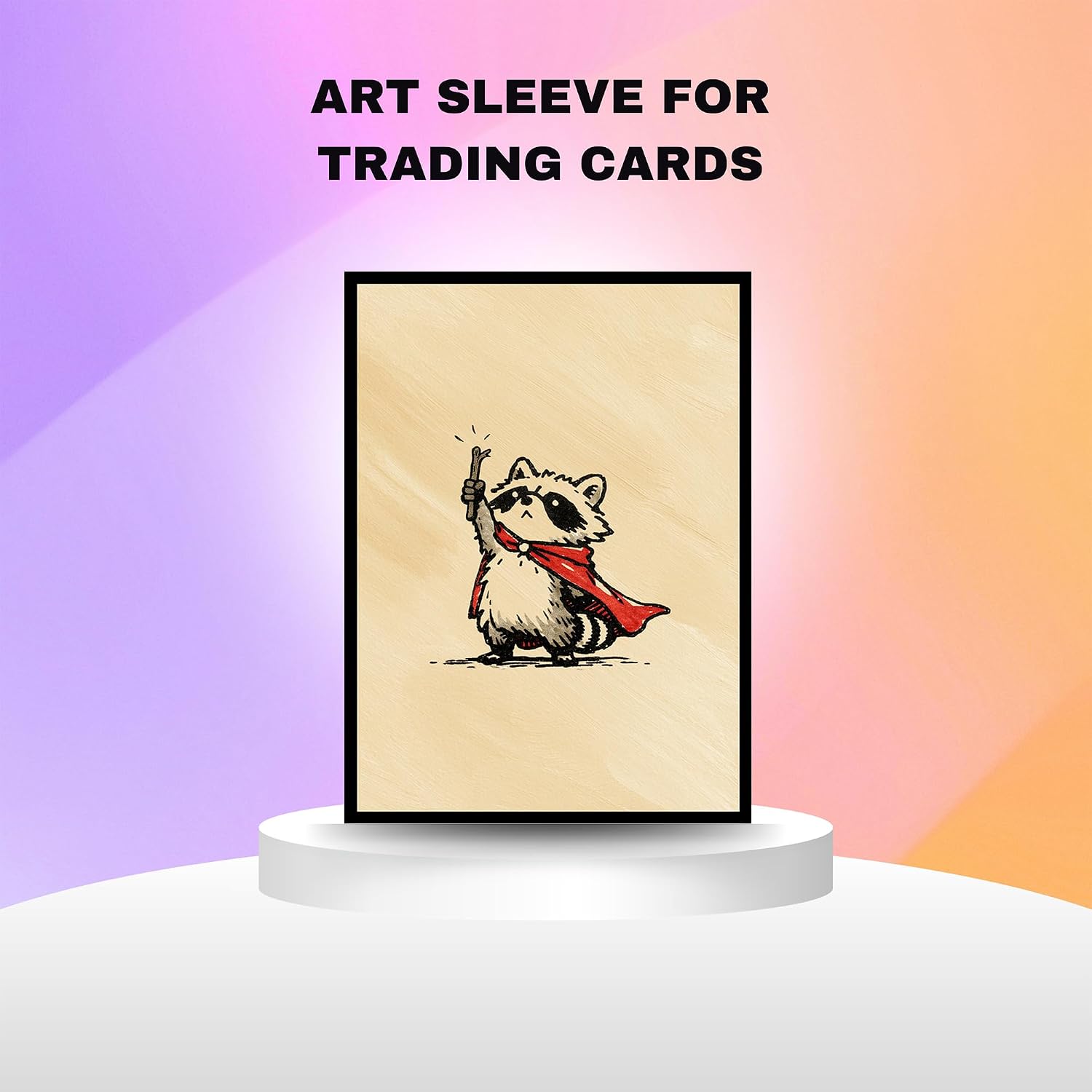 Trading Card Sleeves – 100 Count – Smooth Matte Art Back & Clear Front (66 x 92 mm) – Fits Standard Cards, MTG, Sports & Collector Decks - Little Red Bandit