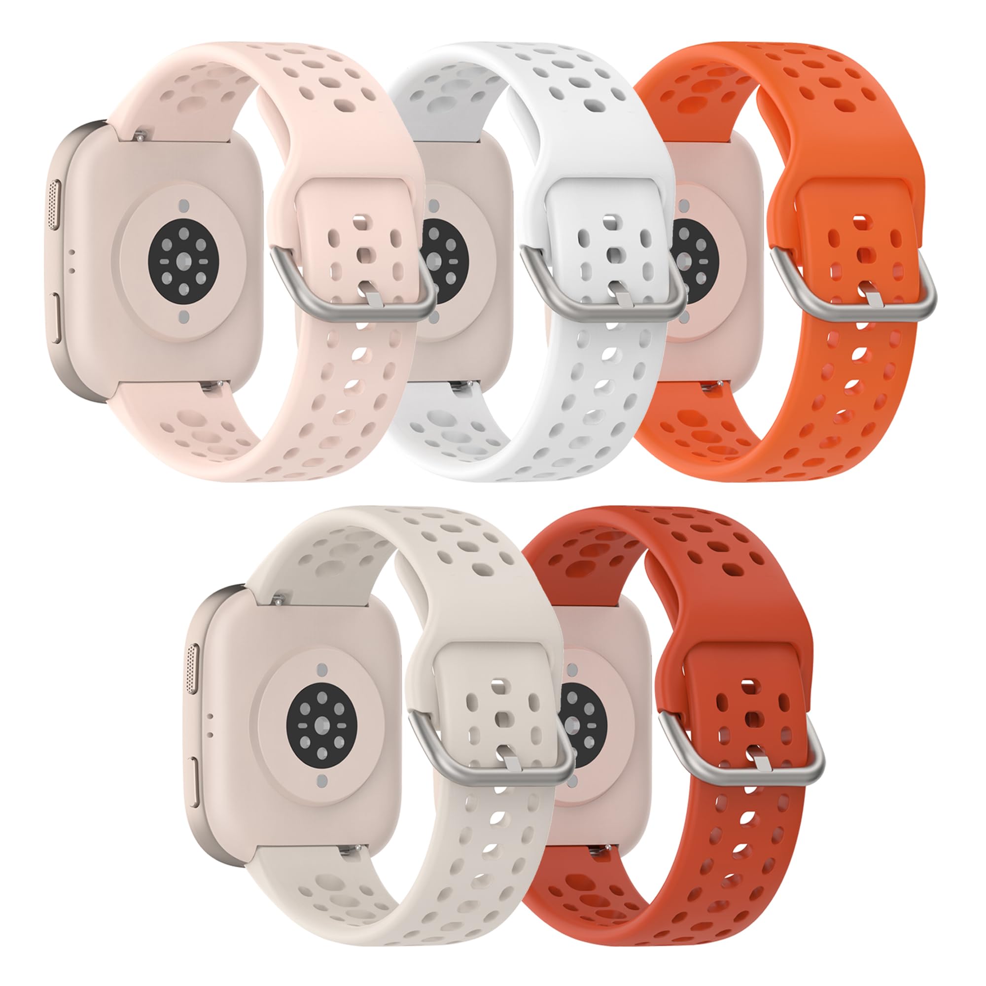 Bracelet de rechange en silicone pour Amazfit Bip 6/Bip 5, 22 mm à dégagement rapide pour montre connectée Amazfit GTR 4/3/3 Pro/2/2e/GTR 47 mm (sans tracker)