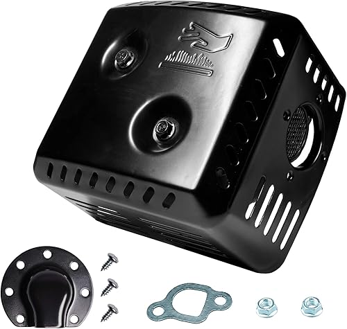 Vista 8 de JMCHstore Silenciador de escape mejorado para Predator 196cc 212cc, Honda GX160 GX200 5.5HP 6.5HP Motor Motor, Coleman Mini bike CT200U BT200X, Baja