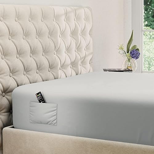Miniatura 14 de DREAMCARE - Sábana bajera de tamaño individual XL, con bolsillo profundo, para colchones de hasta 15 pulgadas, resistente al encogimiento y a