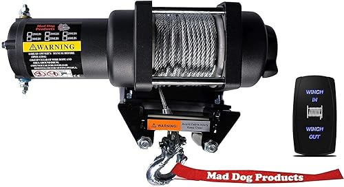 Miniatura 5 de Mad Dog 4500 LB Cabrestante y montaje Combo, cuerda sintética, para Arctic CatTextron 700 Merodeador HDX ('16-17)