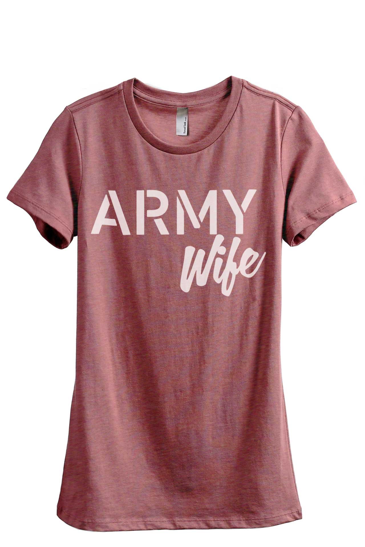 Army Wife Women's Fashion Relaxed T-Shirt Tee