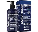 Uttse Biotin Hair Growth Conditioner for Men: Natural Thickening and Volumizing Conditioner with Tea Tree Oil Ginseng Mint for Hair Loss and Thinning Hair - 10.1 fl.oz, Dark Blue