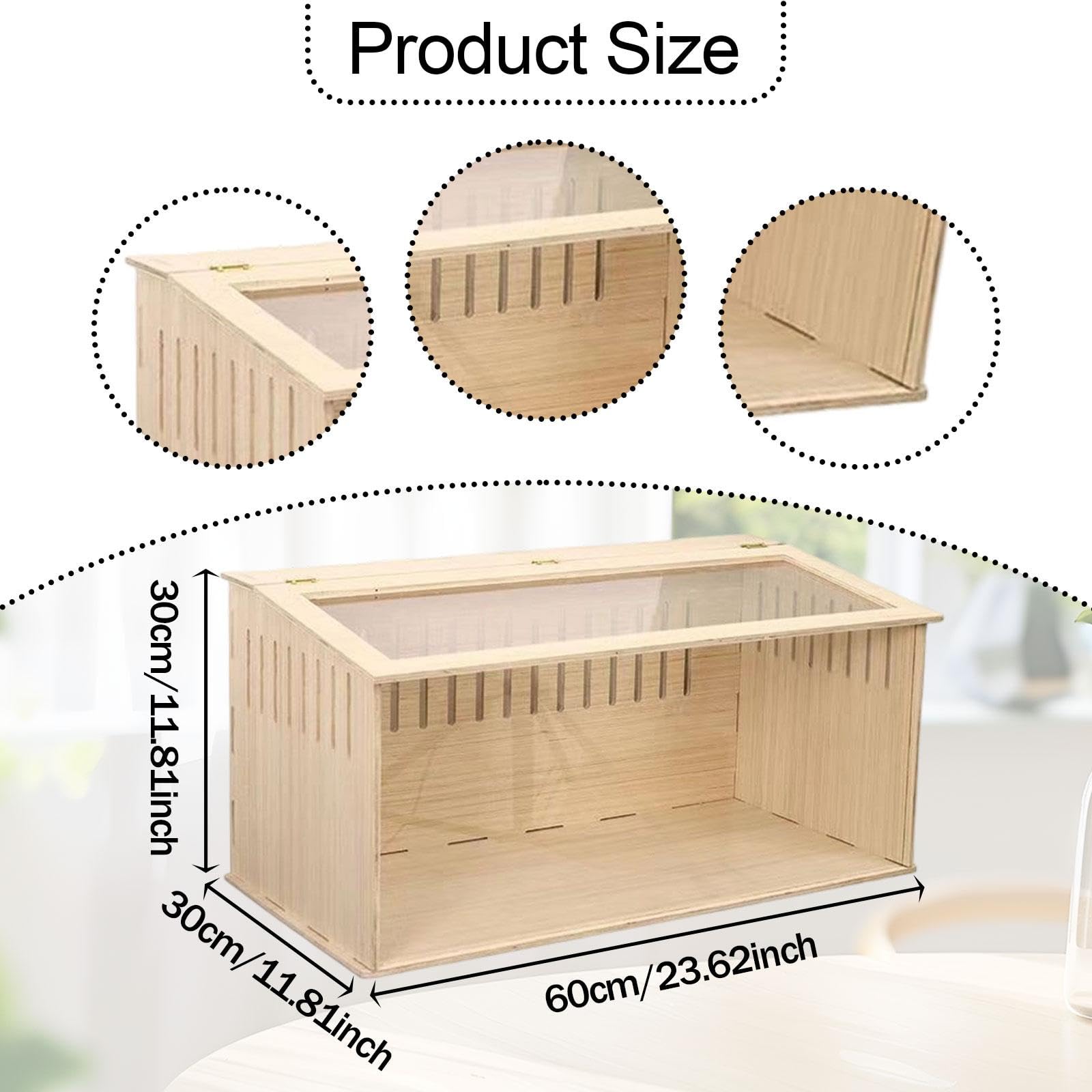 Harilla Jaula para Hámster, Nido, Jaula para Animales Pequeños, Escondite, Comedero, Hábitat para Hámster, Ratones, Jerbos Y Chinchillas, Lados opacos 60cm