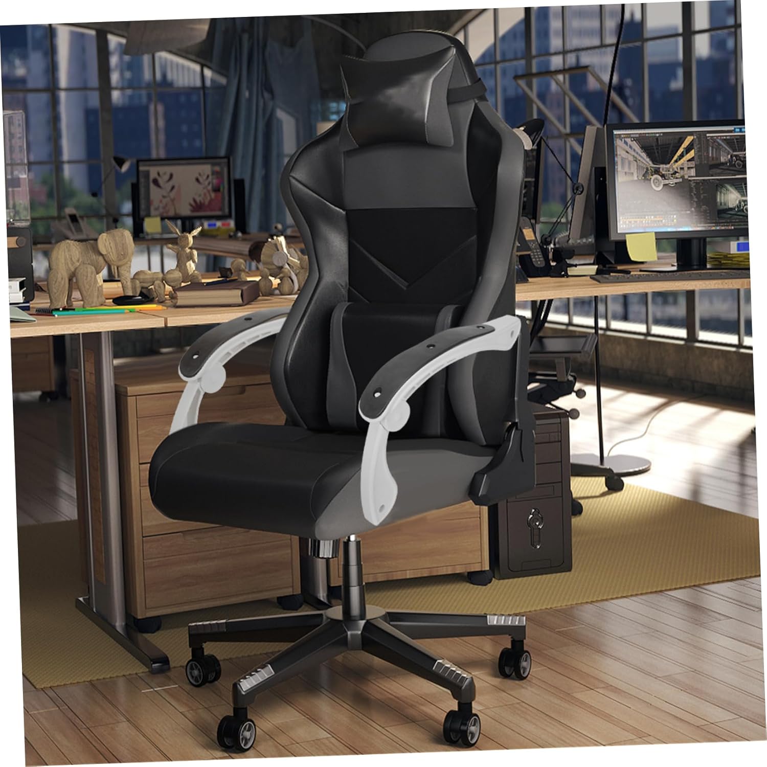 2pcs Professional Sturdy Chair Arm Rests Replacement Pads for Office Computer