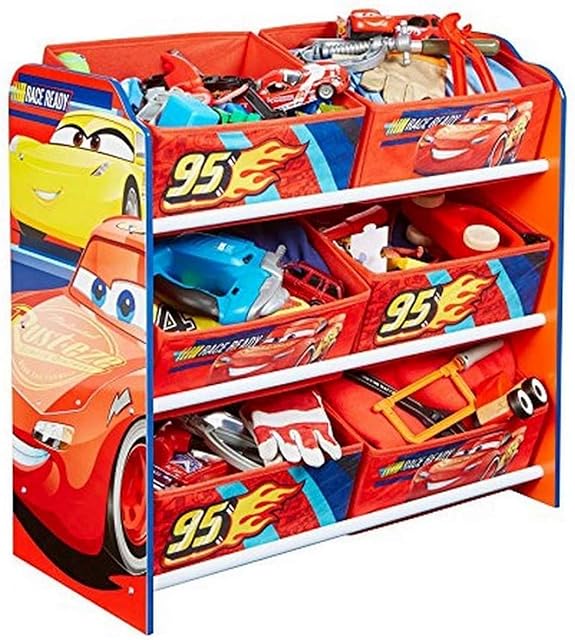 Disney Cars Kids' Storage Unit, Wood, Red, 30x63.5x60 cm