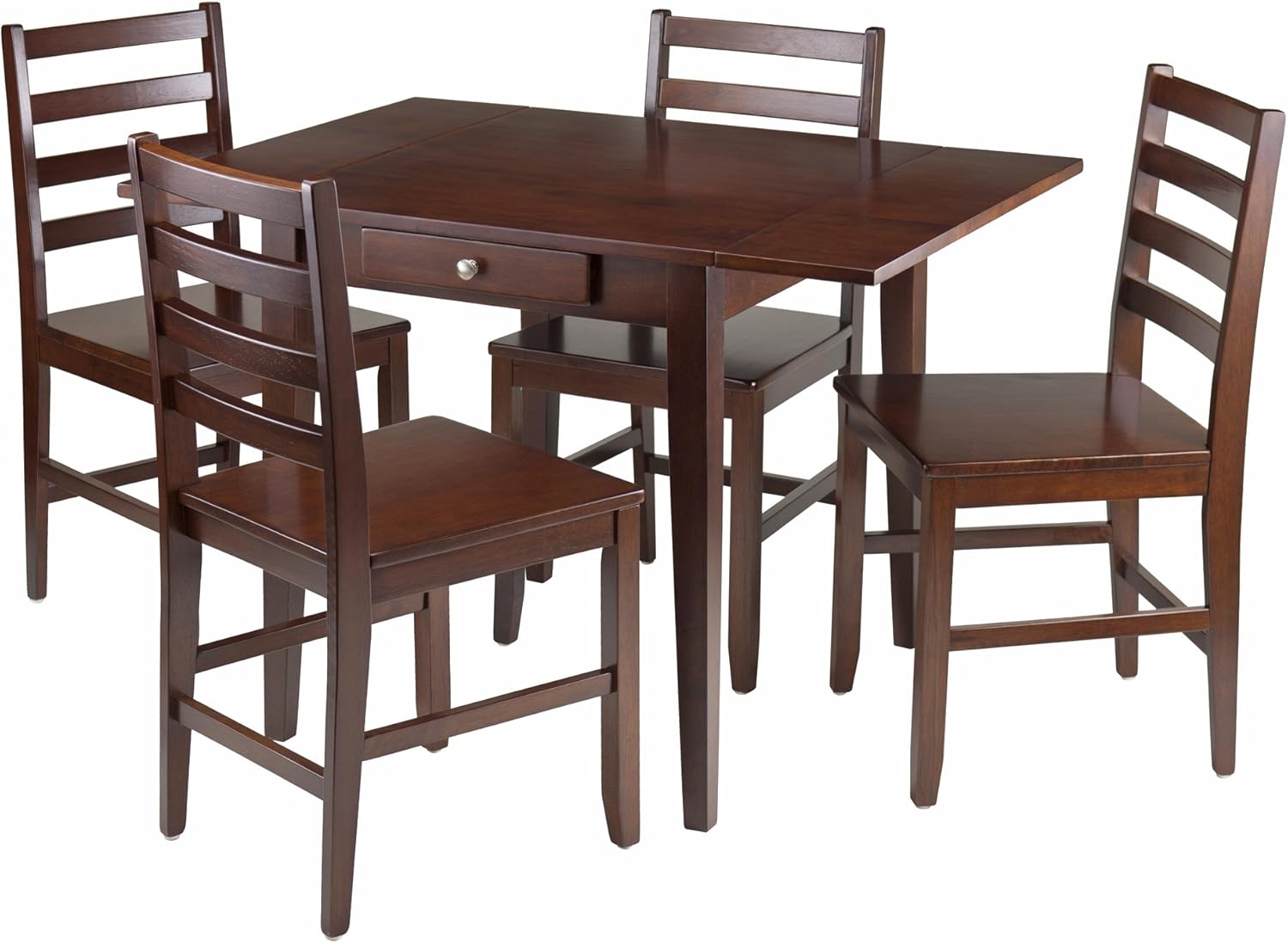 Hamilton Winsome 5 Piece Table Set, Color in White. (Photo of Model Pictured only this Unit is in White)