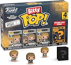 Funko Bitty Pop! Lord Of The Rings - Samwise 4PK​ And A Mysterious Surprise Mini Figure - 0.9 Inch (2.2 cm) Collectible - Stackable Display Shelf Included - Gift Idea - Cake Topper