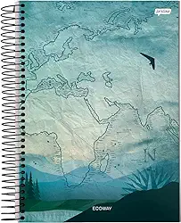 Caderno Espiral Jandaia 1 Mat 80Fls Eco Way Asa-Delta