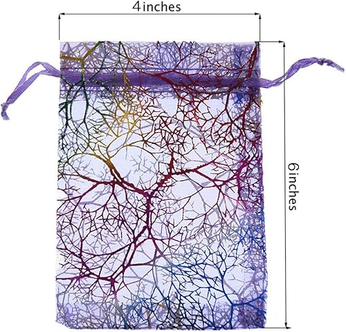 Miniatura 6 de Stratalife Bolsas de organza de 4 x 6 pulgadas, pequeñas bolsas de joyería con cordón, bolsas de regalo para regalos de boda, dulces, 100 unidades