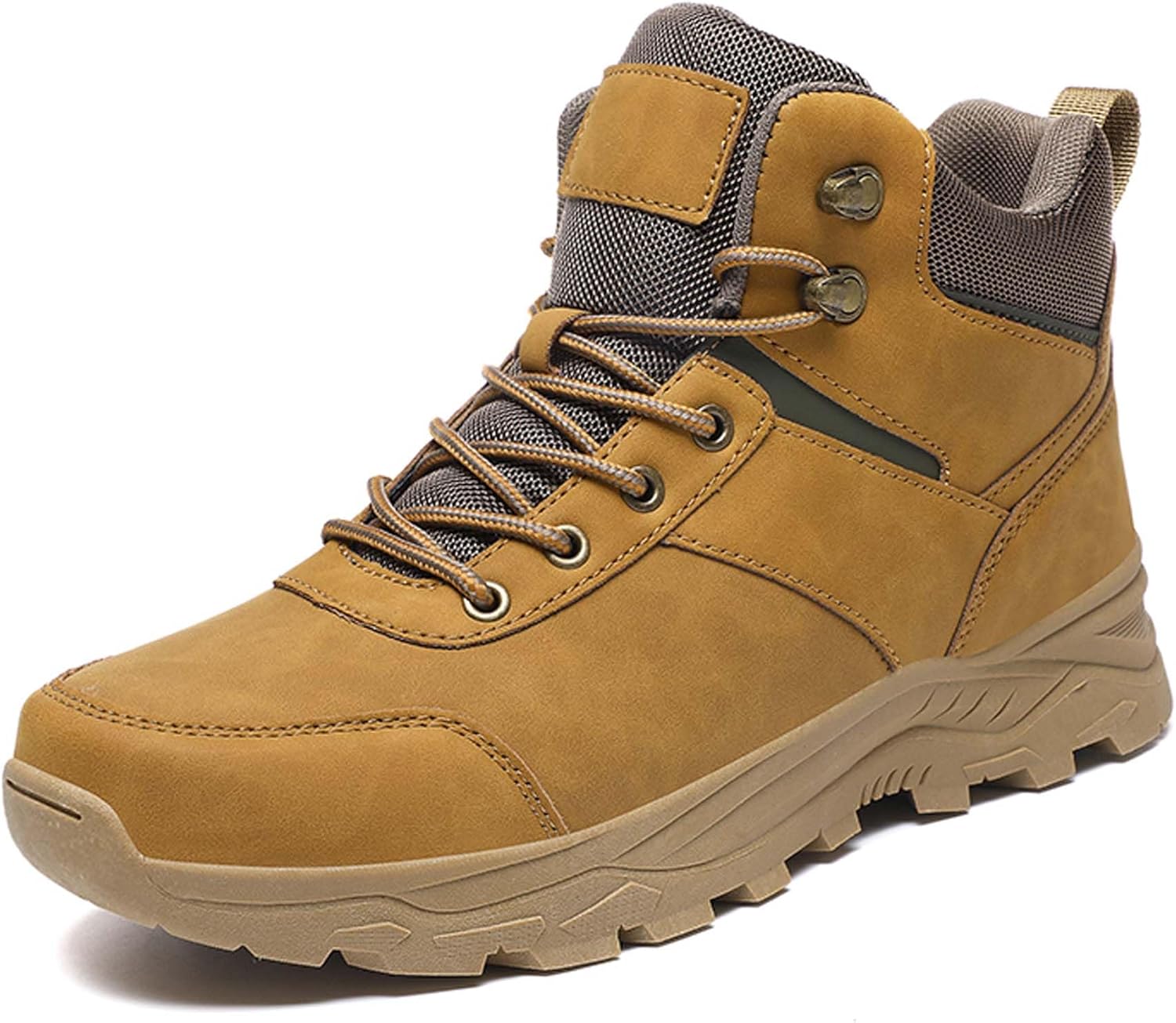 Men's Lace Up Hiking Climbing Boots Outdoor Slip Resistant Tactical Military Desert Boots Wearable Work Cross Country Running Travel Hiking Shoes Size Large