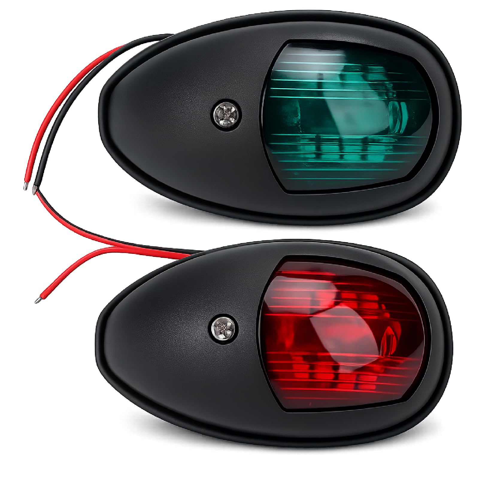 Keenso Luce di Navigazione per Yacht Lampada di Segnalazione per spedizione 10‑30 V LED Lampada di Navigazione Luce di Ancoraggio per Barche Rosso Verde