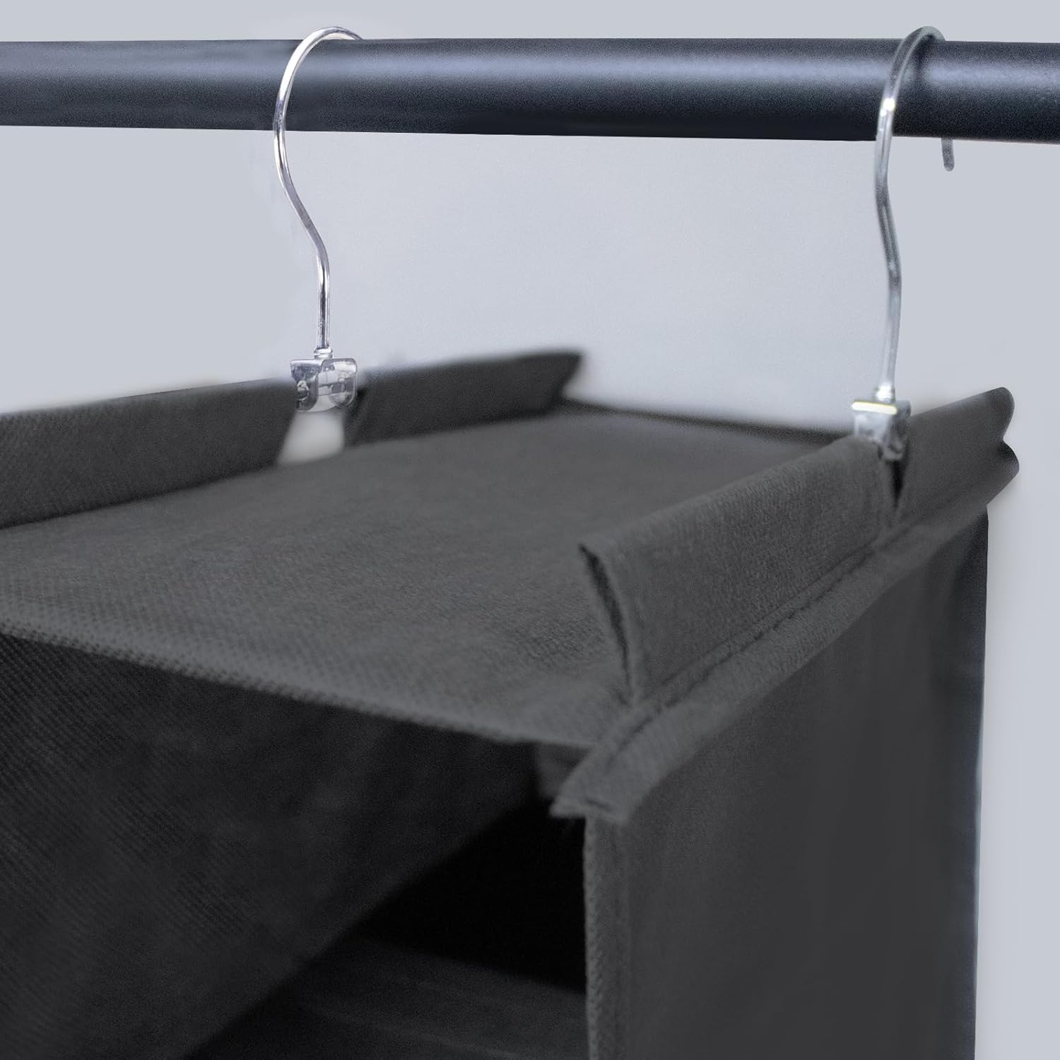 YOUDENOVA Hanging Shoe Organizer, 10-Shelf Closet Shoe Organizers for Closet, Hanging Shoe Storage, Grey, 2 Packs