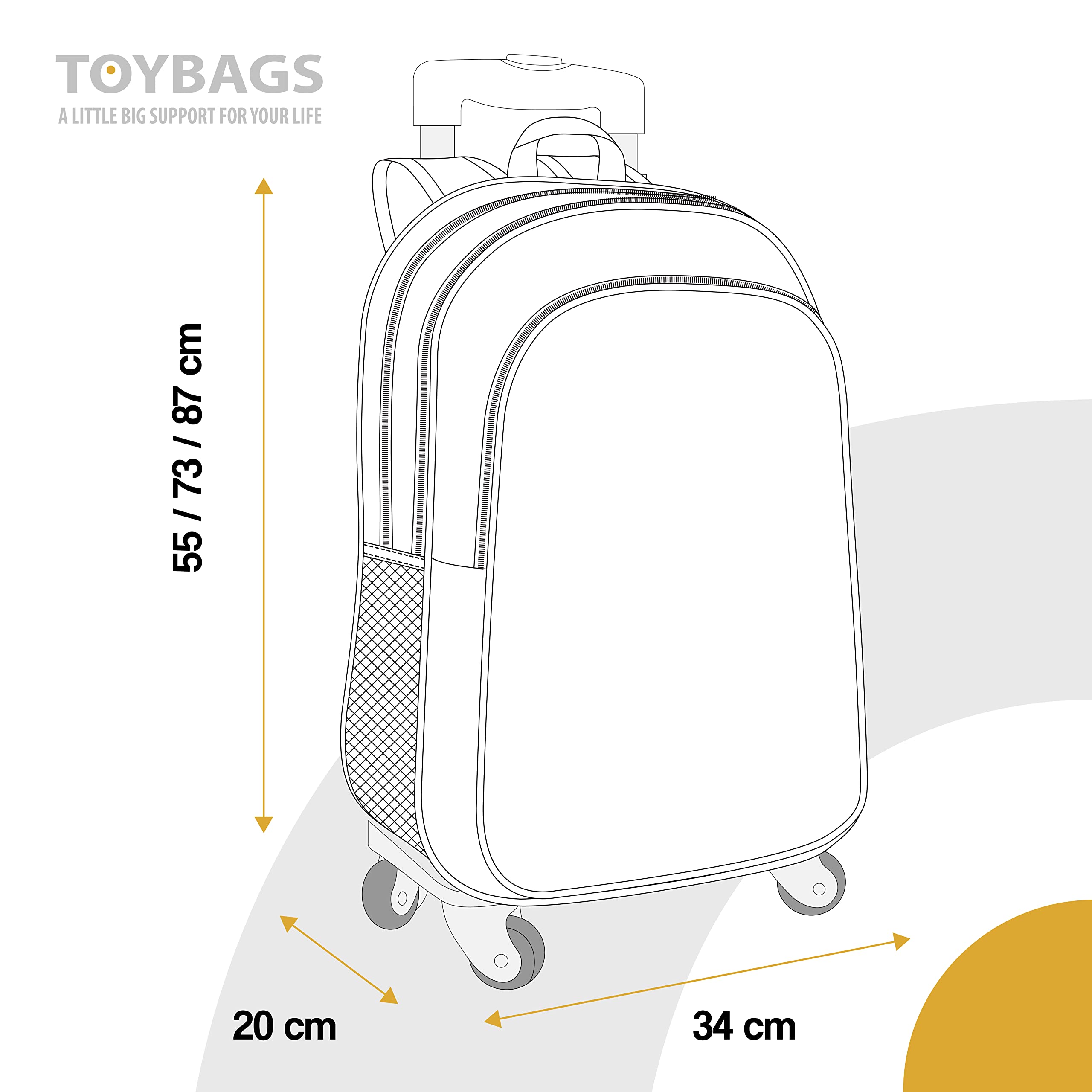 Mochila Escolar Fortnite + Carro Toybags con 4 Ruedas Giratorias - Doble Compartimento y Bolsillo Frontal - Carro con Protección Lateral y Stopper Frontal Anticaída - 44 x 30 x 20 cm