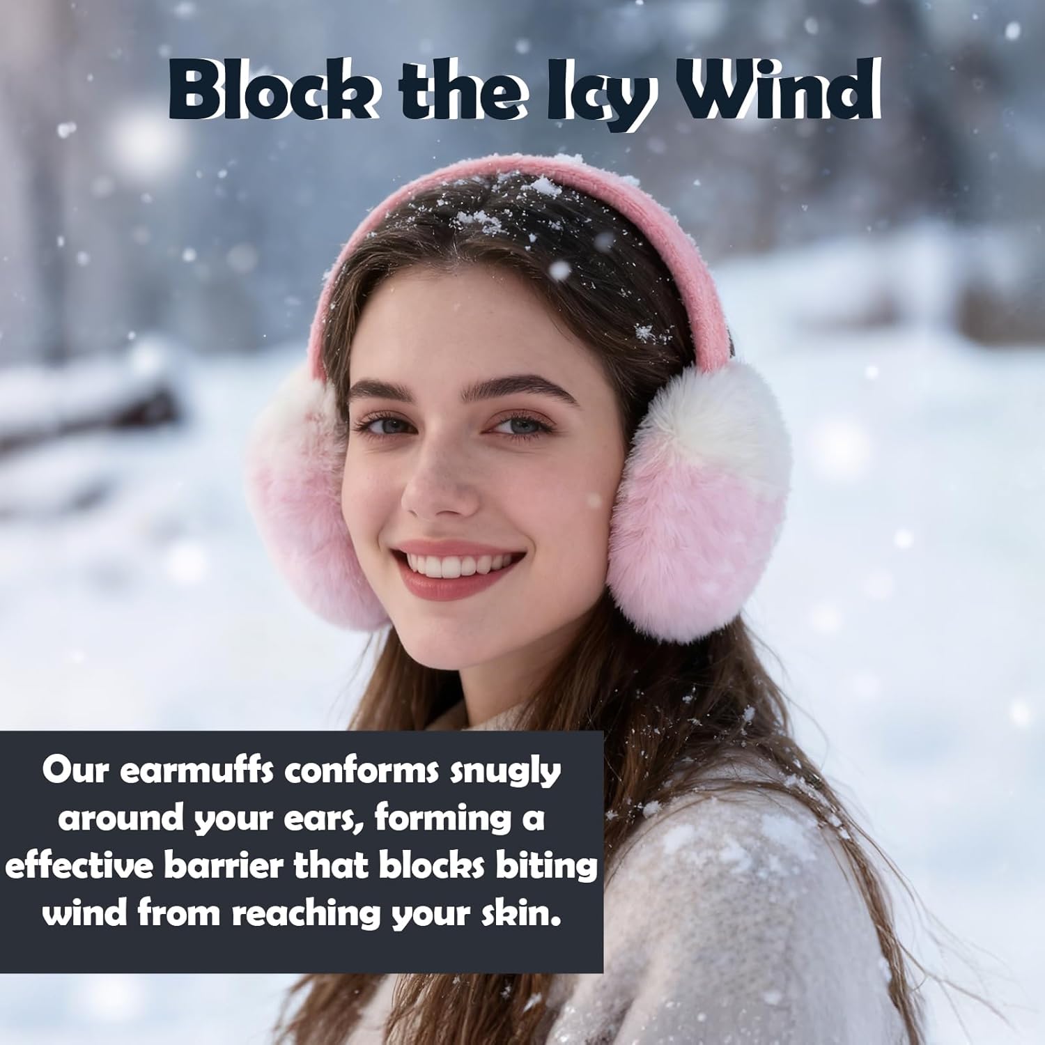 Vegove 4pcs Fuzzy Ear Muffs for Women, Foldable Faux Fur Ears Warmer Fluffy Outdoor Cute Earmuffs Winter Accessories - Image 6