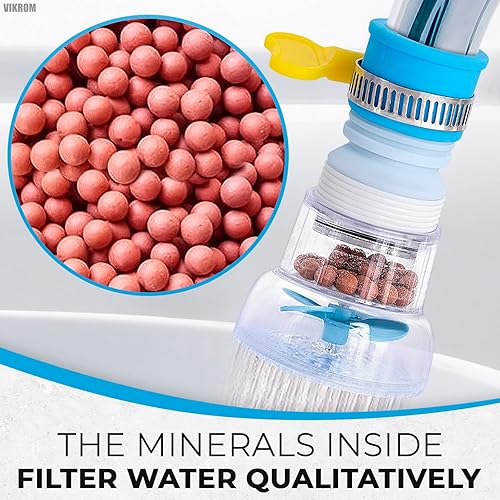 Miniatura 5 de Juego de 3 filtros de grifo, extensores de grifo de agua con rotación 360, purificador de agua ajustable para fregadero (0.83 x 2.6 x 1.85), fácil