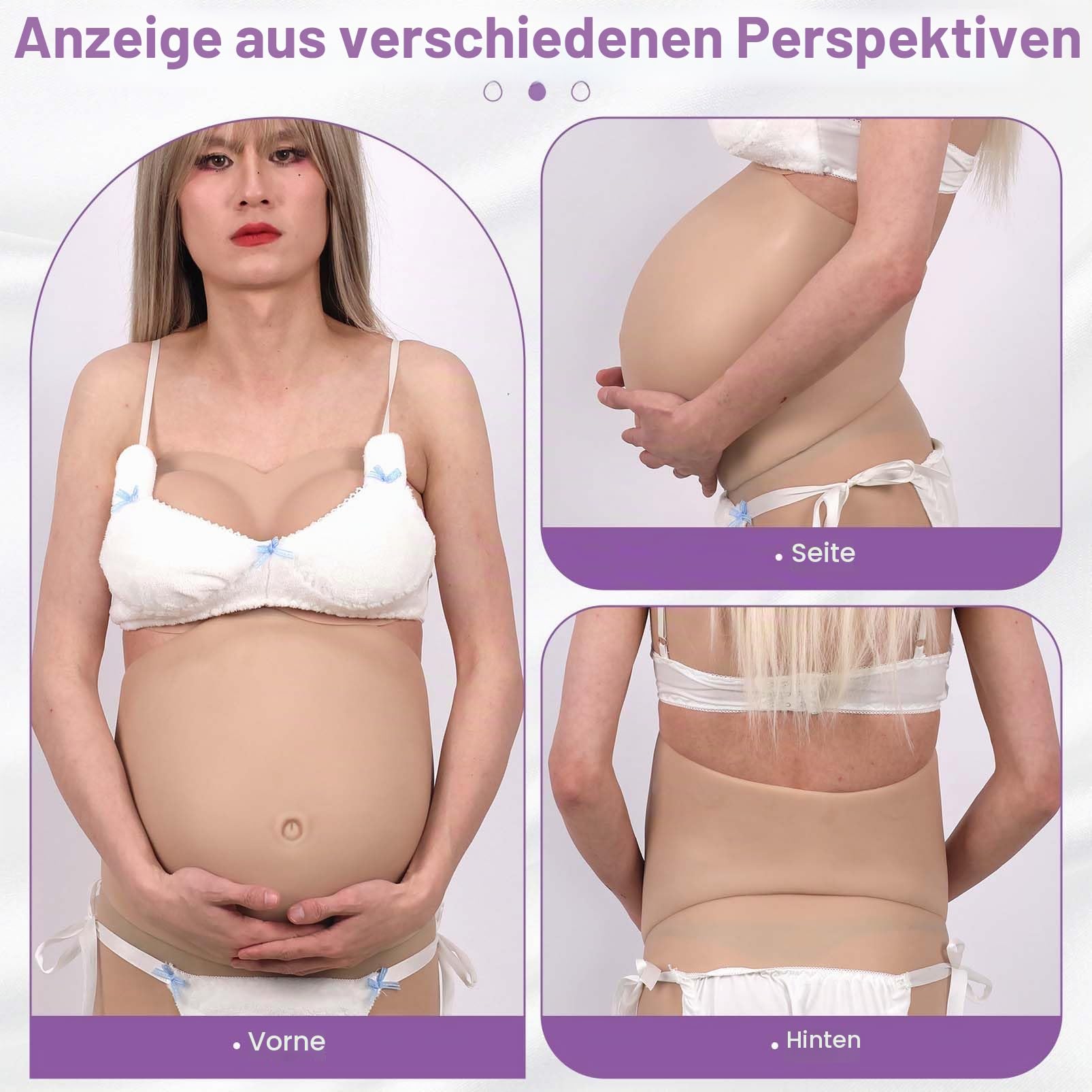 Silikon Schwangerschaftsbauch Mesh Design Falscher Babybauch