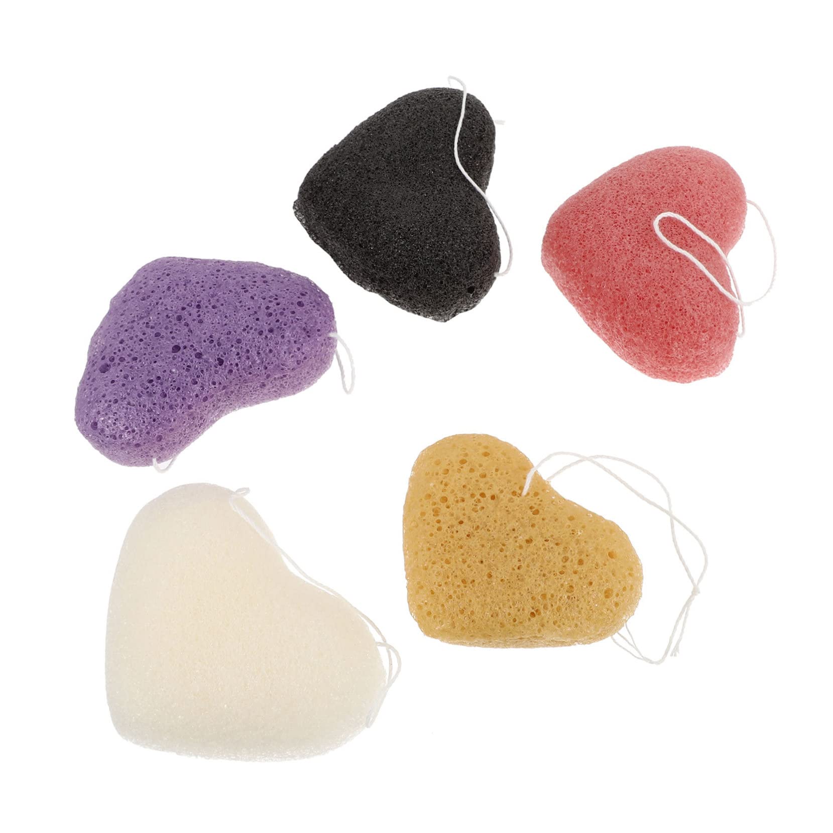 Gogogmee 5Pcs Exfoliating Facial Cleaning Sponges for Makeup Removal Deep Cleansing Tool Gentle Exfoliator for Smooth Skin for Facial Cleansers and Makeup Removers