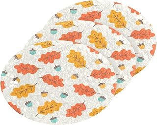 Autumn Oak Leaves Acorns Kitchen Sponges Cleaning Dish Sponges Non-Scratch Scrubber Sponge for Kitchen Bathroom Cars, pack of 3