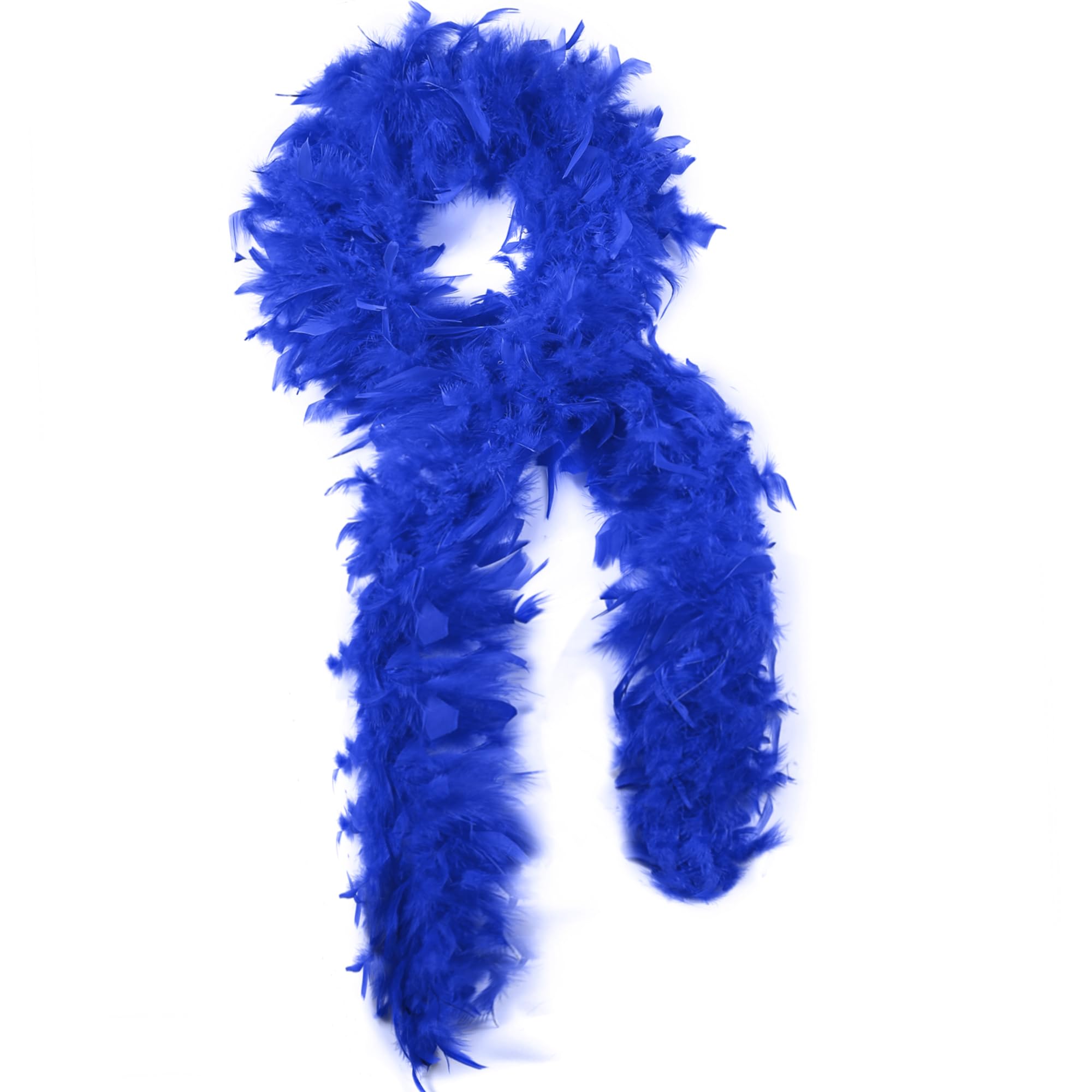 SOGUGOM Blue Boa for Women - 50g 2 Yards Chandelle Boa for Party, Wedding, Centerpieces, Concert, Costume and Home Decoration(Royal Blue)