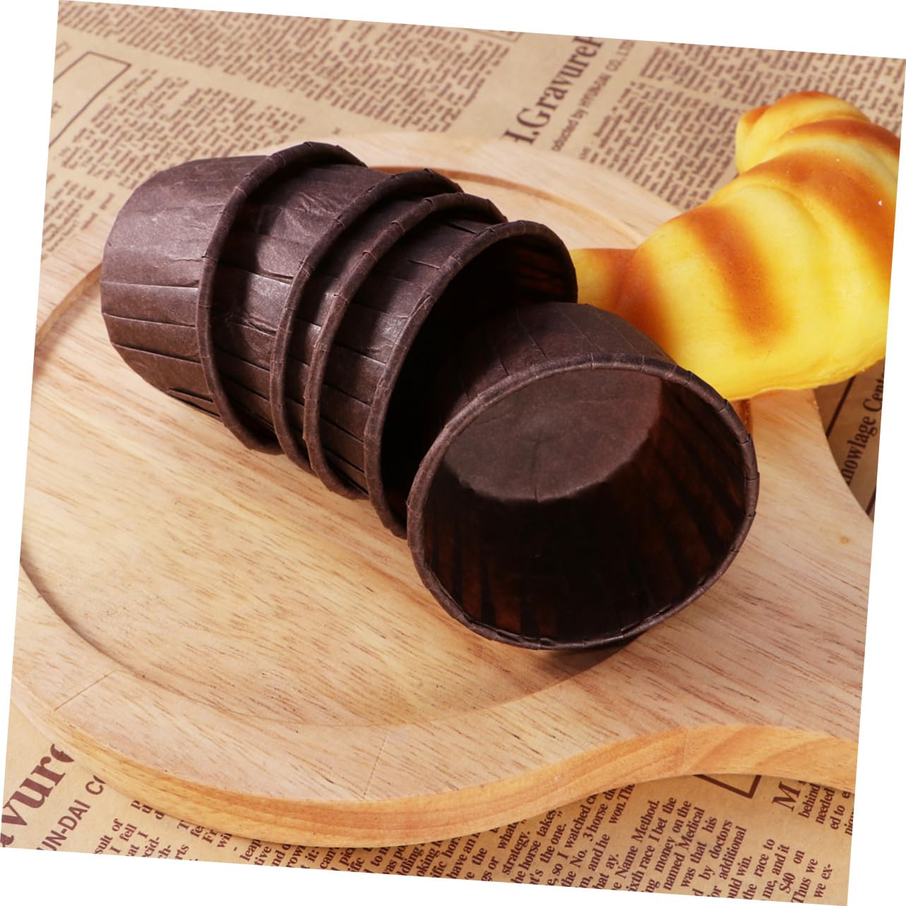 LIFKOME 200piezas Papel Para Muffins Antigrasa Moldes Para Hornear y Magdalenas Revestimientos De Pastelería Para Eventos y Fiestas Chocolate