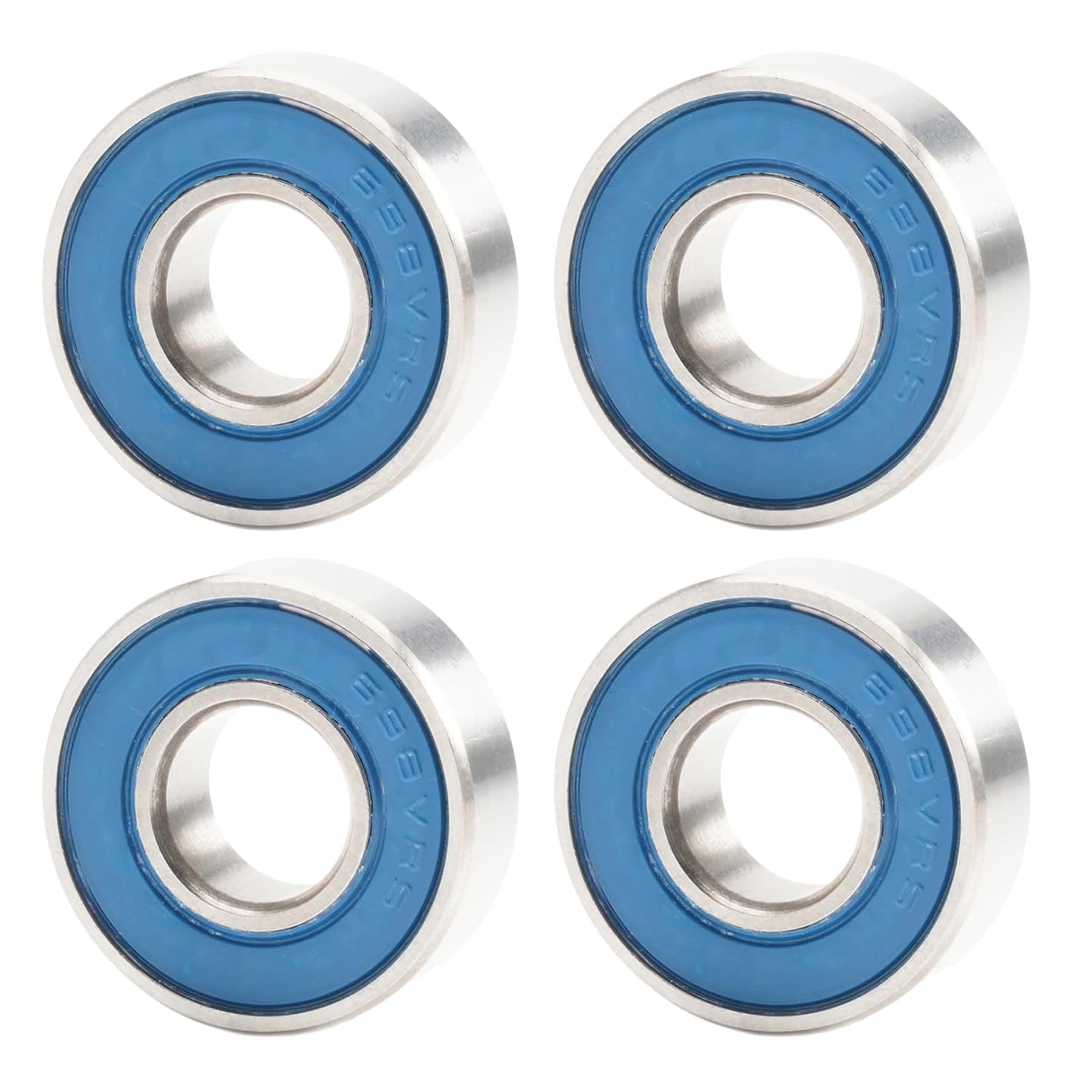 698 VRS MAX Cartridge Bearings, Size 8x19x6mm Chrome Steel Blue Sealed with Grease, 698LLU Cart Full Balls Bearing for Bike Suspension, (Pick of 4Pcs)