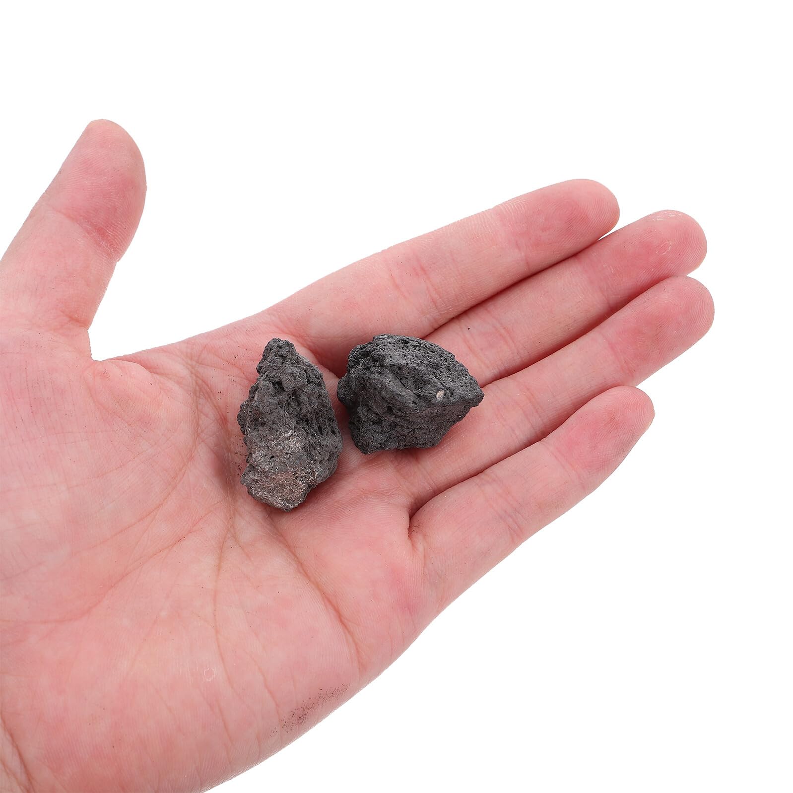 Hemobllo Roche Volcanique Naturelle Noire Poreuse 200g 2-4cm pour Décoration Aquarium, Plantes en Pot et Aménagement Paysager, Pierre Volcanique Respirante pour Terrarium et Jardin
