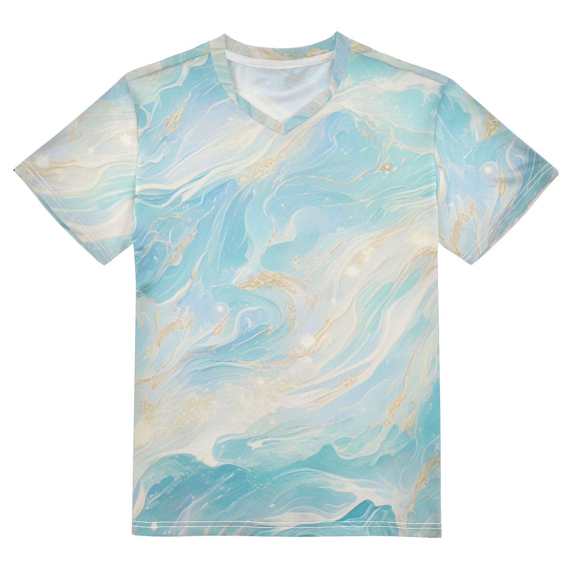 Kids Short Sleeve T-Shirt Tops Cool Lightweight White Teal Red Sports Clothes for Kids Teenagers