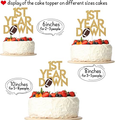 Miniatura 6 de Decoración para tartas de cumpleaños de 1er año, decoración de pastel de cumpleaños de 1er año, suministros de fiesta de primer cumpleaños con