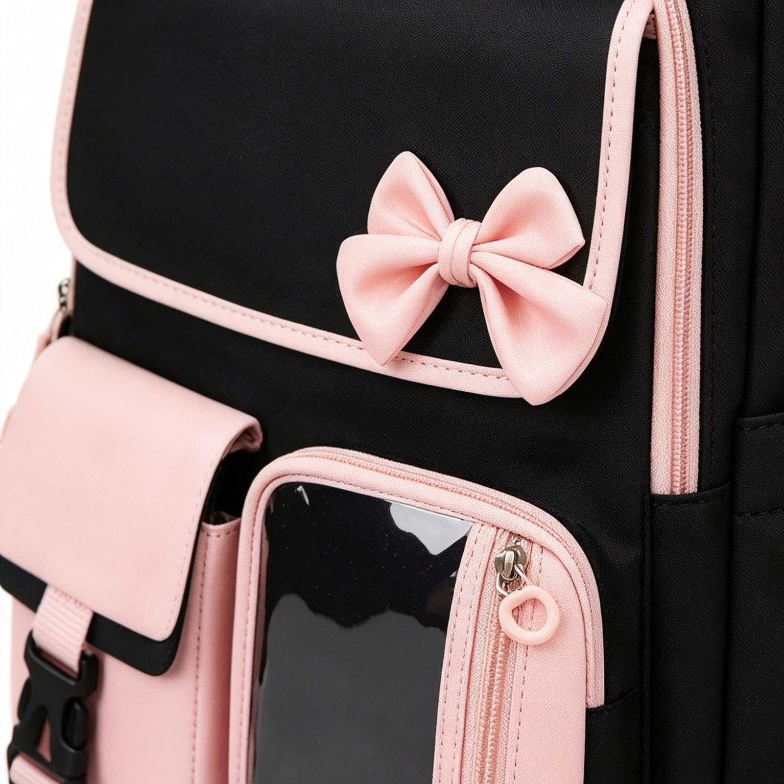 Generico Zaino Bambina Con Portapranzo 3 Pezzi Grande Capacità Regolabile | Zaino Scolastico Bambini Divertente E Per Studentesse Pendolari Viaggio Portafoglio Abbigliamento E Libri Di