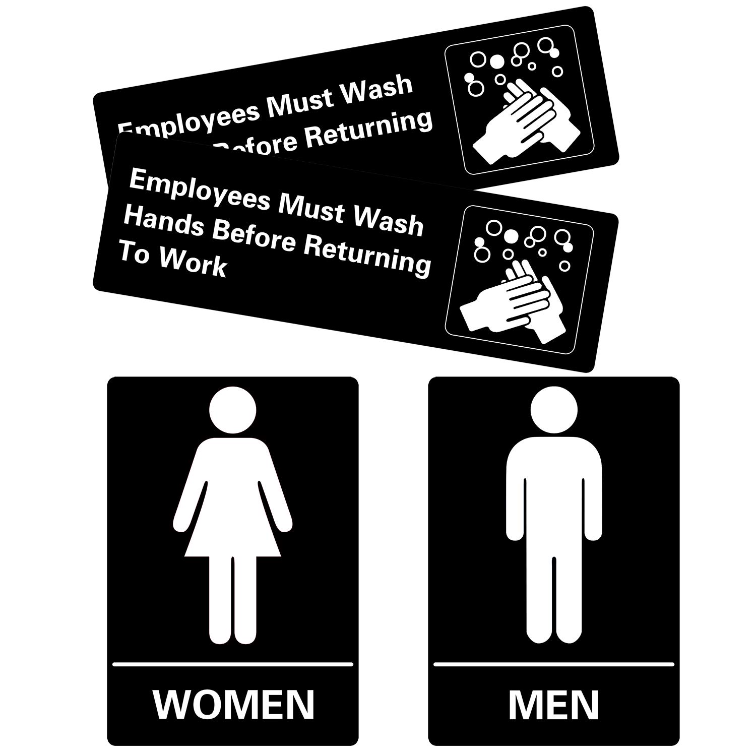 Buy Elcoho 4 Pack Employees Must Wash Hands Before Returning to Work
